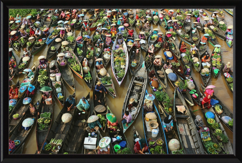 Jukung Pasar Terapung - Great Pictures Framed