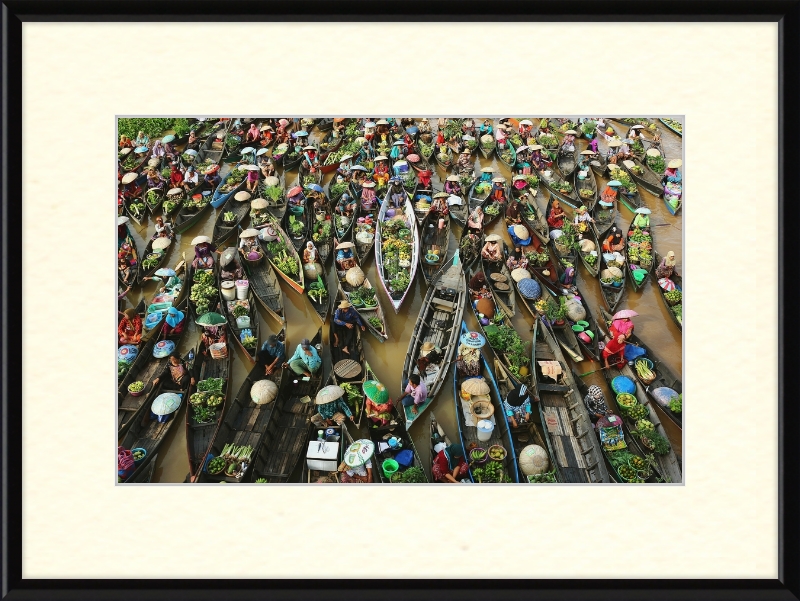 Jukung Pasar Terapung - Great Pictures Framed