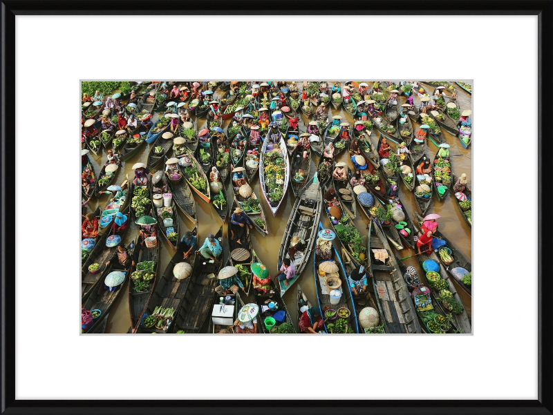 Jukung Pasar Terapung - Great Pictures Framed