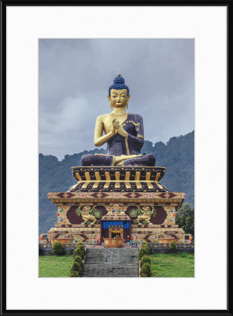 Large Gautama Buddha Statue in Buddha Park of Ravangla, Sikkim - Great Pictures Framed