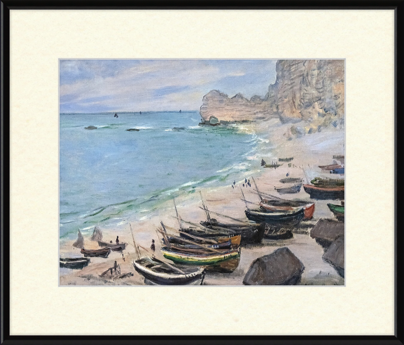 Boats on the Beach at Etretat - Great Pictures Framed