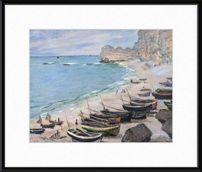 Boats on the Beach at Etretat - Great Pictures Framed
