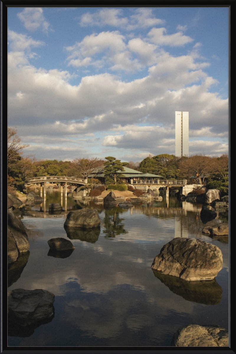 Japanese garden pond at Daisen Park in Sakai - Great Pictures Framed