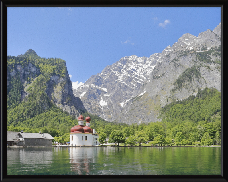 Koenigssee - St. Bartholomew's Church - Great Pictures Framed