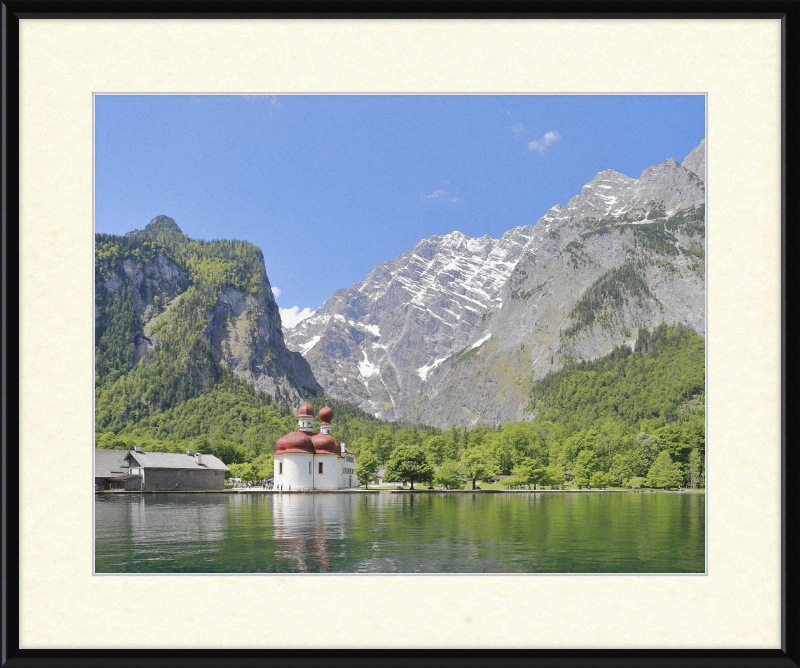 Koenigssee - St. Bartholomew's Church - Great Pictures Framed