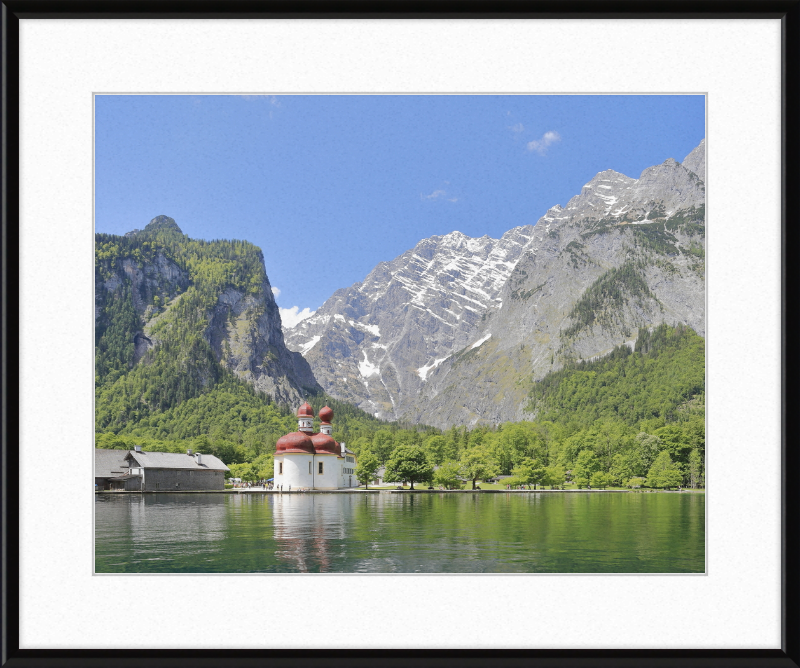 Koenigssee - St. Bartholomew's Church - Great Pictures Framed