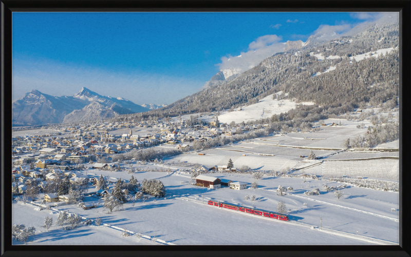 RhB ABe 8-12 Malans Winter - Great Pictures Framed