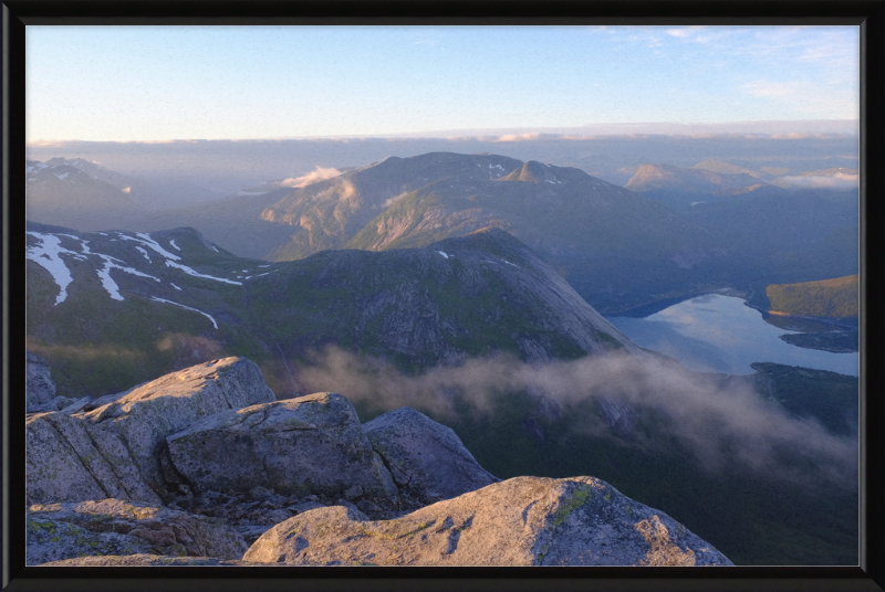 Mørsvikbotn Seen from Blåfjell - Great Pictures Framed