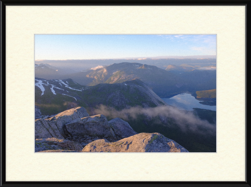 Mørsvikbotn Seen from Blåfjell - Great Pictures Framed