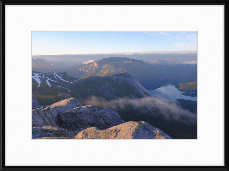 Mørsvikbotn Seen from Blåfjell - Great Pictures Framed