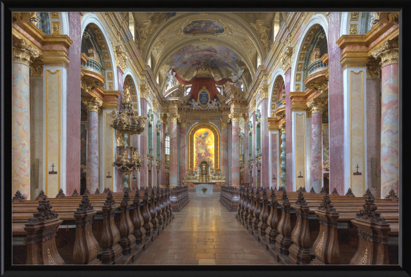 Interior View of the Jesuit Church in Vienna, Austria - Great Pictures Framed