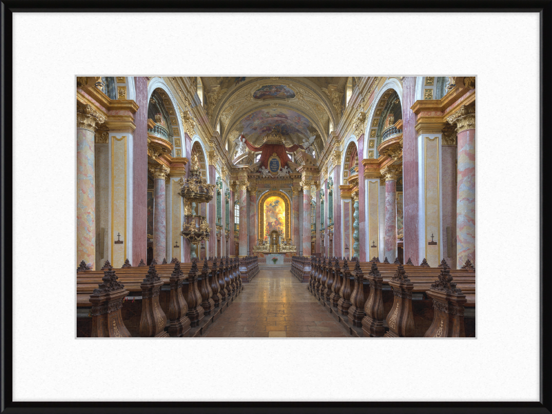 Interior View of the Jesuit Church in Vienna, Austria - Great Pictures Framed