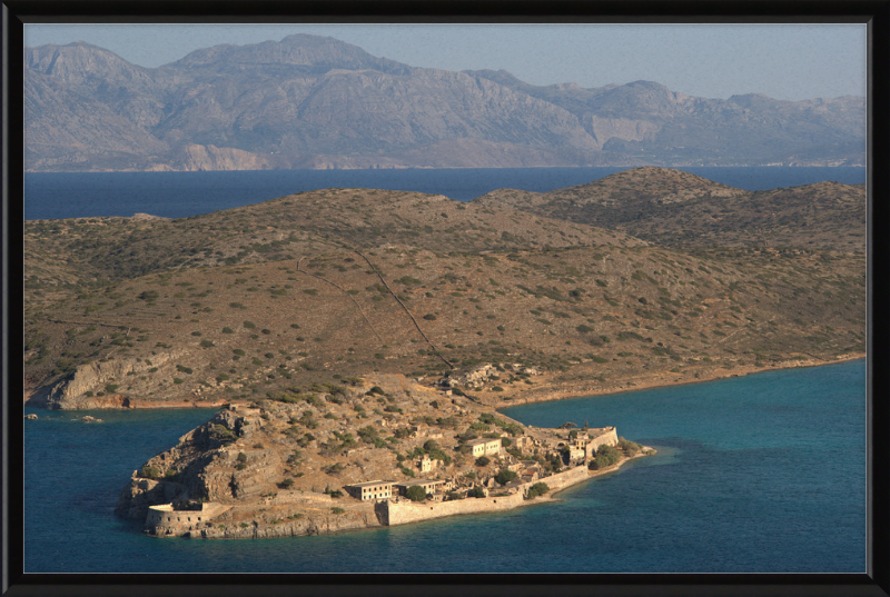Spinalonga and Elounda Panoramic View from the Mountain - Great Pictures Framed