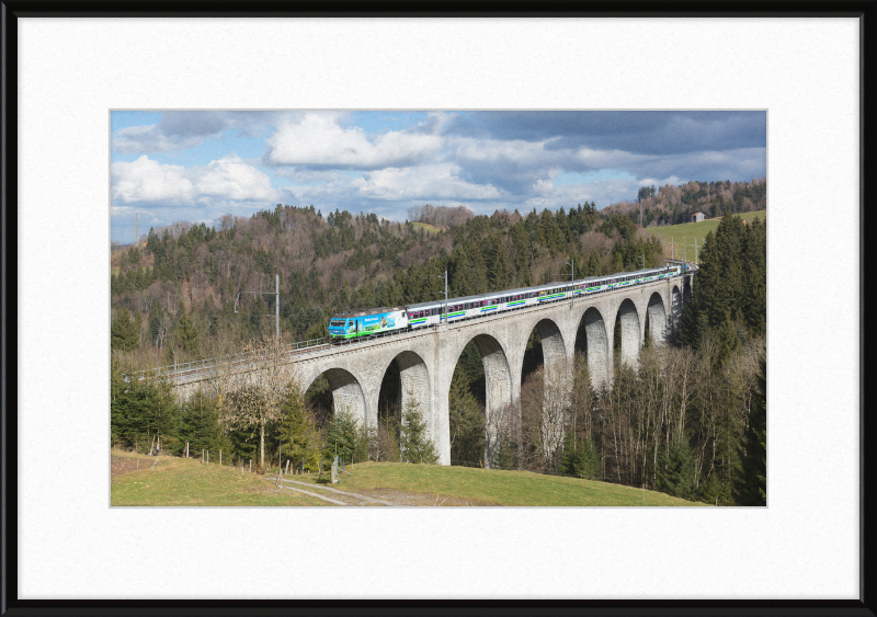 A Train Crosses the Wissbach Viaduct - Great Pictures Framed
