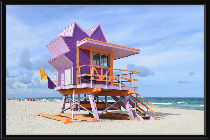 Lifeguard Stand, Miami Beach - Great Pictures Framed