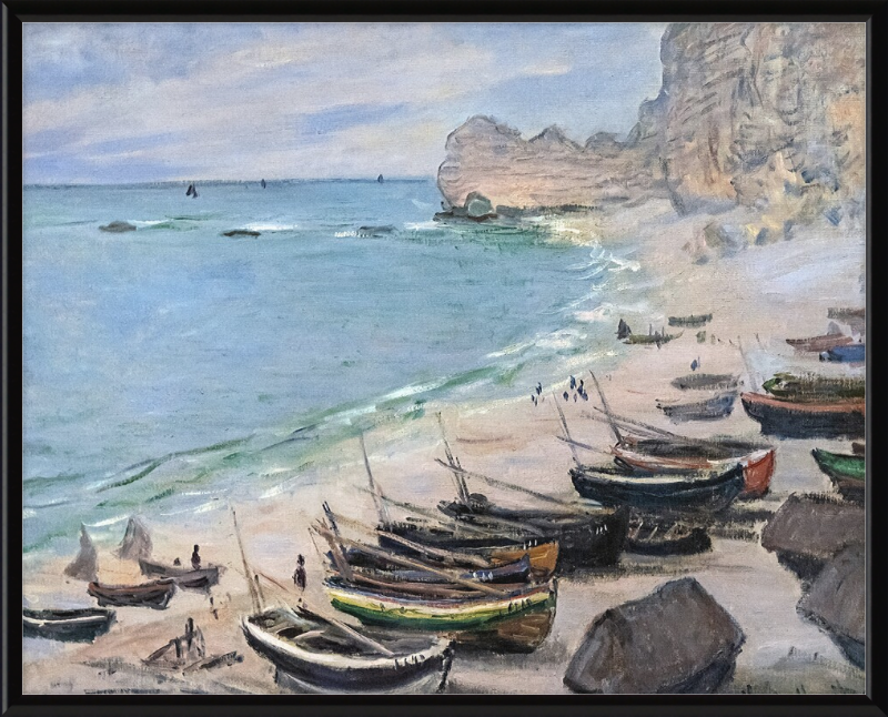 Boats on the Beach at Etretat - Great Pictures Framed