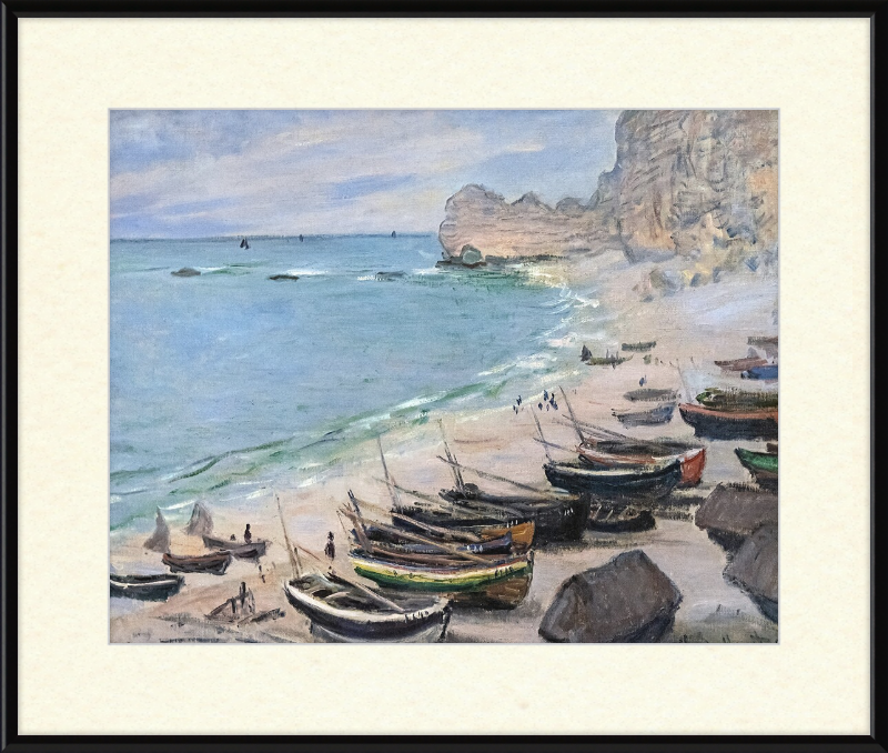Boats on the Beach at Etretat - Great Pictures Framed