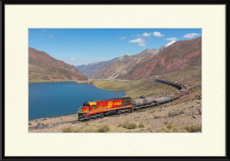 A Train and the Mountainous Terrain of Chinchan - Great Pictures Framed
