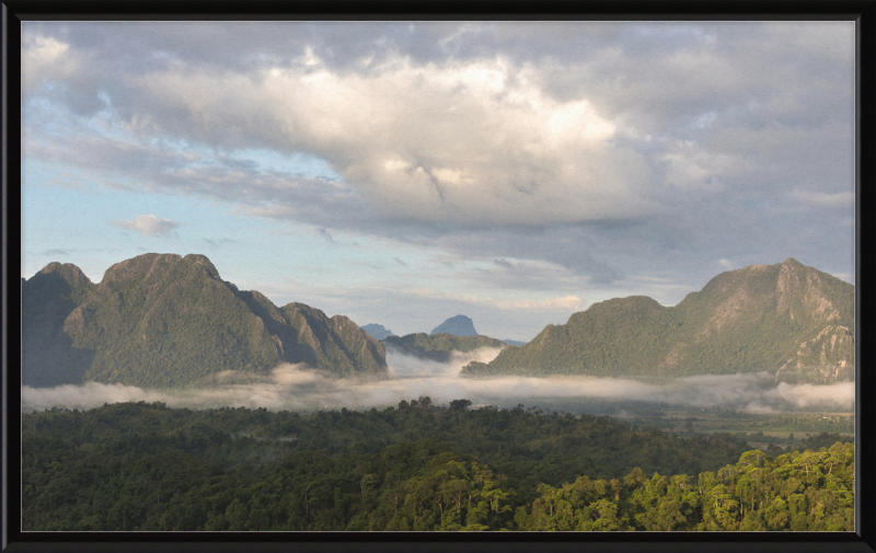 View from Mount Nam Xay, Vang Vieng, Laos - Great Pictures Framed
