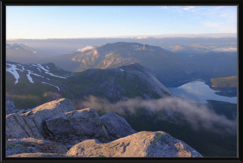 Mørsvikbotn Seen from Blåfjell - Great Pictures Framed