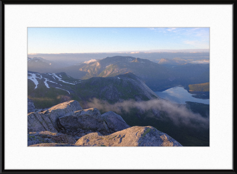 Mørsvikbotn Seen from Blåfjell - Great Pictures Framed