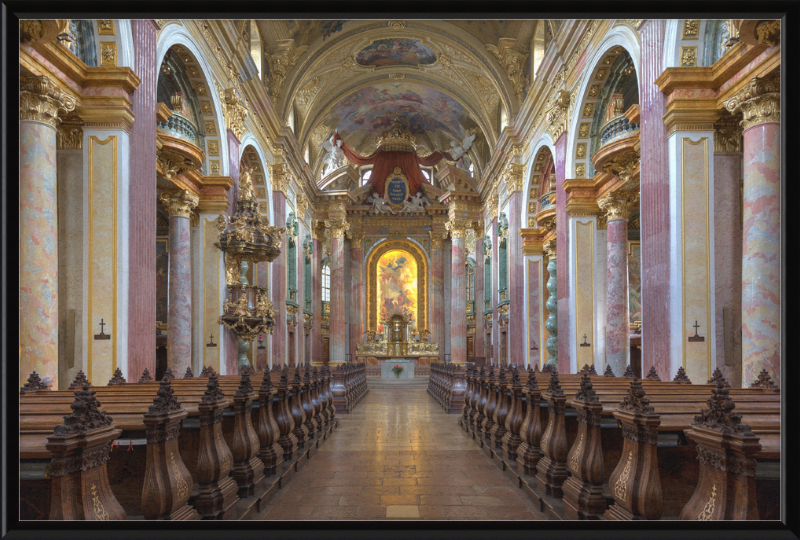 Interior View of the Jesuit Church in Vienna, Austria - Great Pictures Framed
