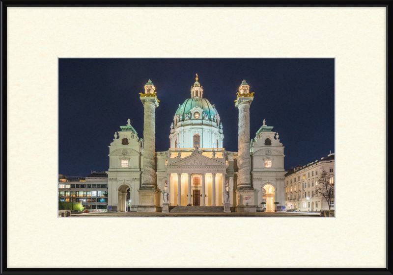 Iglesia de San Carlos Borromeo, Vienna - Great Pictures Framed