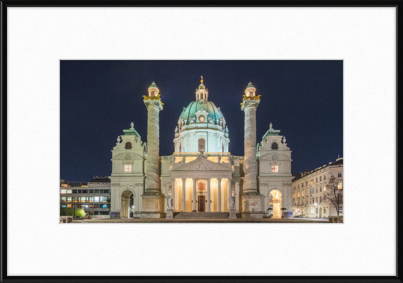 Iglesia de San Carlos Borromeo, Vienna - Great Pictures Framed