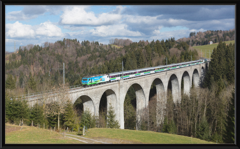 A Train Crosses the Wissbach Viaduct - Great Pictures Framed