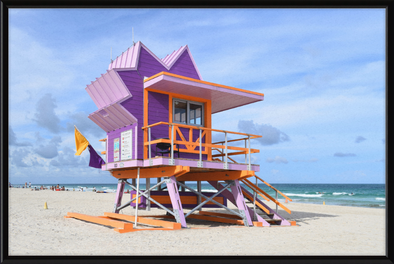 Lifeguard Stand, Miami Beach - Great Pictures Framed