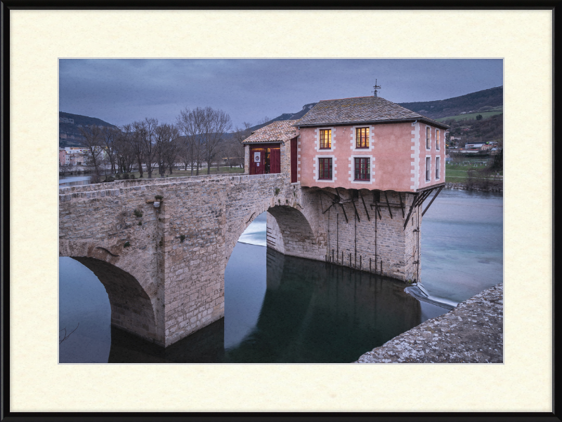 Mill on the Old Bridge in Millau - Great Pictures Framed