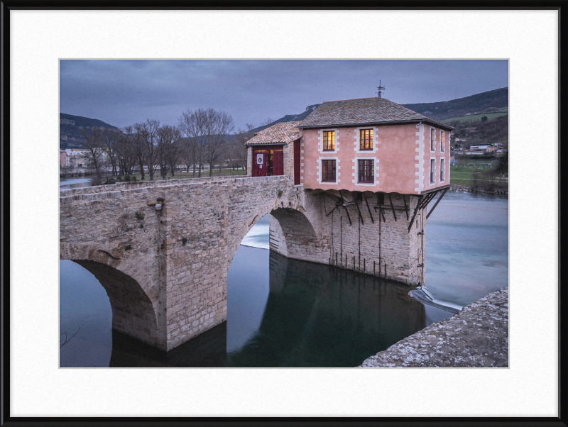 Mill on the Old Bridge in Millau - Great Pictures Framed
