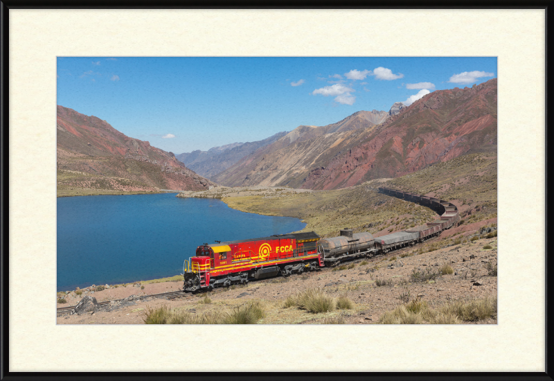 A Train and the Mountainous Terrain of Chinchan - Great Pictures Framed