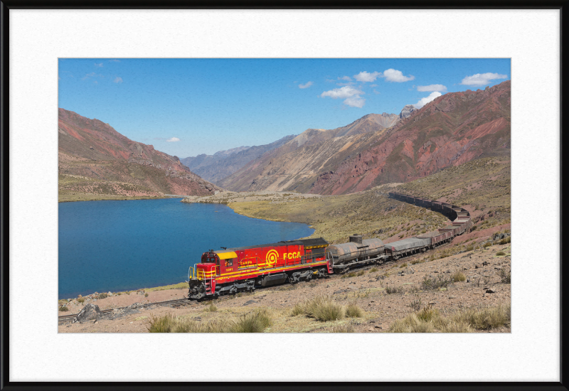 A Train and the Mountainous Terrain of Chinchan - Great Pictures Framed