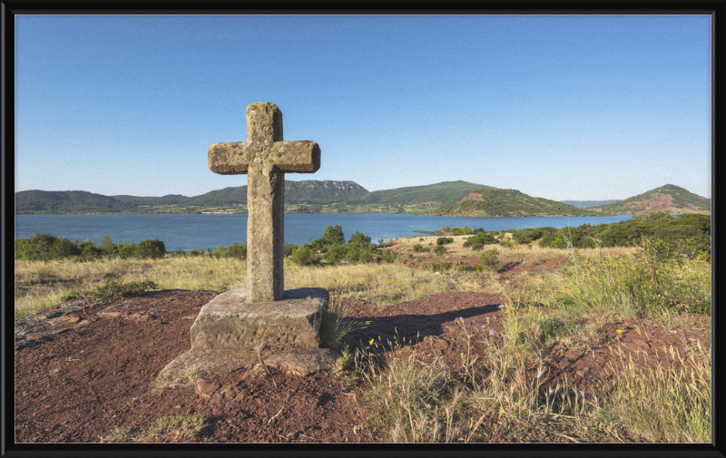 The Wooden Cross at Salagou Lake - Great Pictures Framed