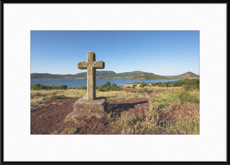The Wooden Cross at Salagou Lake - Great Pictures Framed