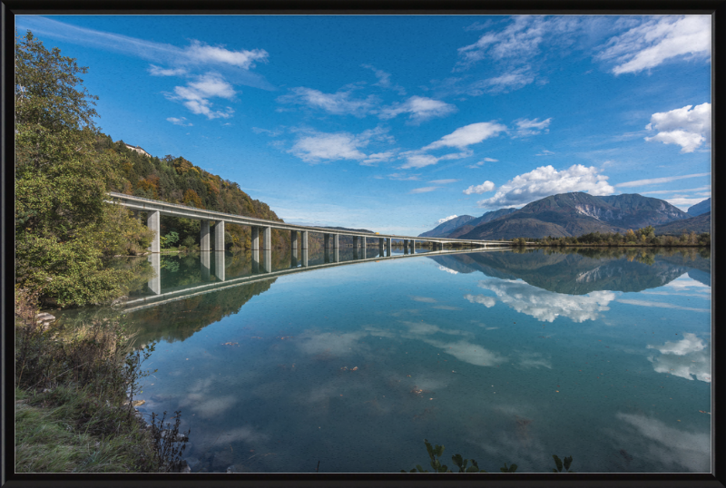 The Drau River Bridge in Köttmannsdorf - Great Pictures Framed