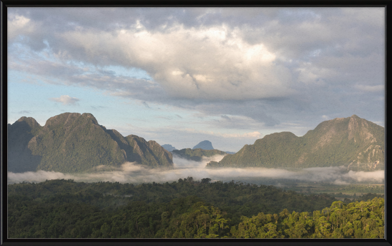 View from Mount Nam Xay, Vang Vieng, Laos - Great Pictures Framed