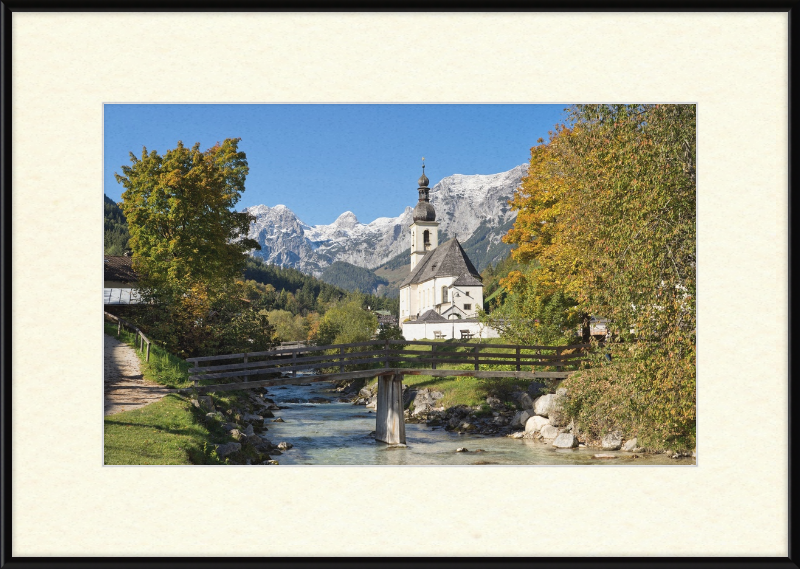 Church of Ramsau with the Wagendrischelhorn - Great Pictures Framed