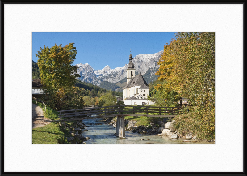 Church of Ramsau with the Wagendrischelhorn - Great Pictures Framed