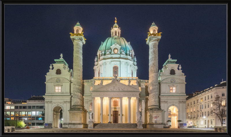 Iglesia de San Carlos Borromeo, Vienna - Great Pictures Framed