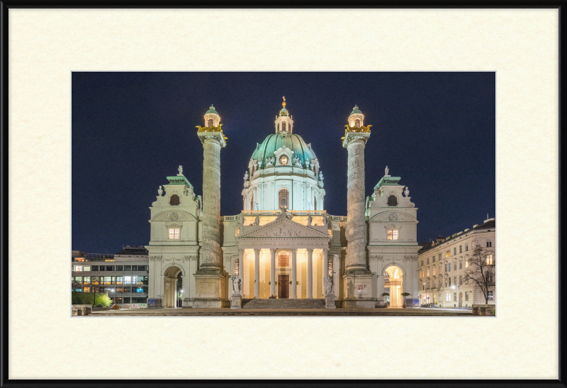 Iglesia de San Carlos Borromeo, Vienna - Great Pictures Framed