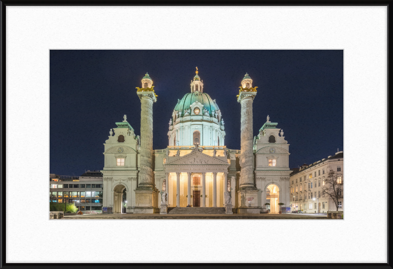 Iglesia de San Carlos Borromeo, Vienna - Great Pictures Framed