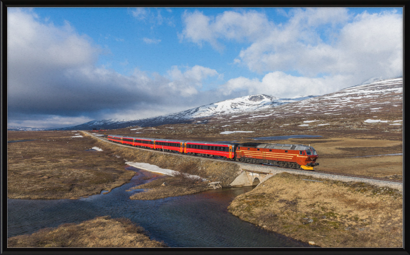NSB Di 4 Nattog Saltfjellet - Great Pictures Framed