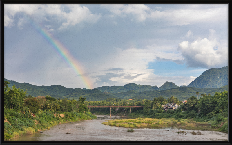 The Old Bridge of Luang Prabang, Laos - Great Pictures Framed