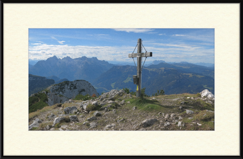 Summit Cross of Großer Weitschartenkopf - Great Pictures Framed