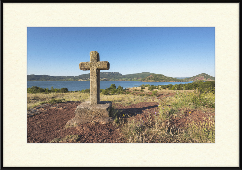 The Wooden Cross at Salagou Lake - Great Pictures Framed