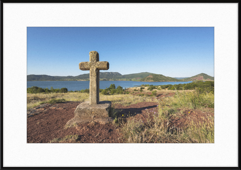 The Wooden Cross at Salagou Lake - Great Pictures Framed