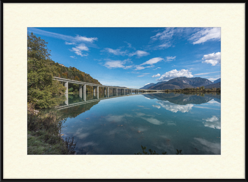 The Drau River Bridge in Köttmannsdorf - Great Pictures Framed