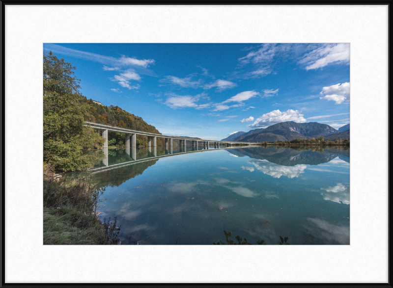 The Drau River Bridge in Köttmannsdorf - Great Pictures Framed